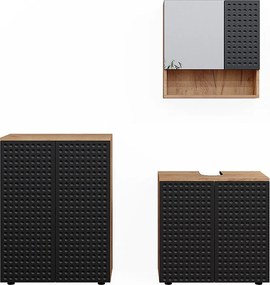 Zestaw mebli łazienkowych kropkowany antracyt 80x41x58.6 irma
