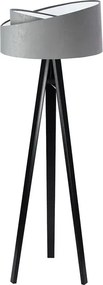 Szaro-czarna lampa podłogowa trójnóg asymetryczna - S023 Z8-L58