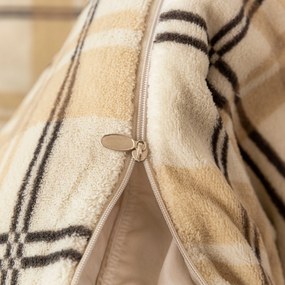 PrzytulneMieszkanie.pl PrzytulneMieszkanie.pl Pościel z mikropluszu PLAID kremowa Rozmiar pościeli: 70 x 90 cm | 140 x 200 cm