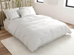 PrzytulneMieszkanie.pl PrzytulneMieszkanie.pl Hotelowa pościel z mikrofibry JASMINE biała - pasek 2 cm, hotelowa kieszeń Rozmiar pościeli: 70 x 90 cm | 140 x 220 cm