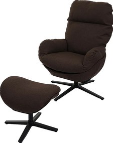 Leżanka + taboret obrotowy MCW-L12,  brązowy
