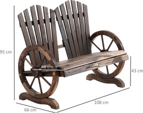 Outsunny Sło Ogrodowe Drewniane Małe Krzesło Ogrodowe Duże Krzesło Ogrodowe Krzesło Ogrodowe Drewniane | Aosom PL