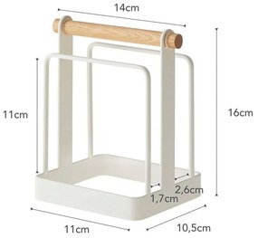 Biały stojak na deski do krojenia YAMAZAKI Tosca