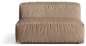 Jasnobrązowy moduł sofy z materiału bouclé (moduł środkowy) Martina – Micadoni Home