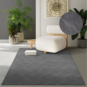 Dywan Rio Salon antypoślizgowy 3D, Antracyt, 80 x 300 cm