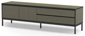 Ciemnozielona szafka pod TV 180x55 cm Lorenza – Marckeric