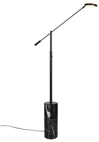 Czarna lampa stojąca LED (wysokość 145 cm) Fiore – Trio Select