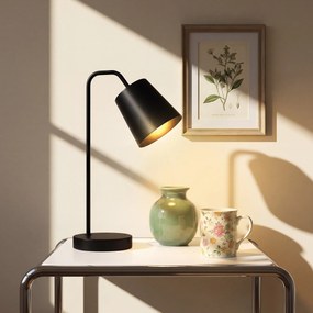 HOMCOM Zestaw lamp stołowych, 2 szt., Nowoczesne lampy z USB-A i USB-C do sypialni, salonu i biura, Czarny | Aosom PL