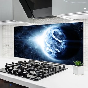 Panel Szklany do Kuchni Błękitna Planeta z Kosmosu