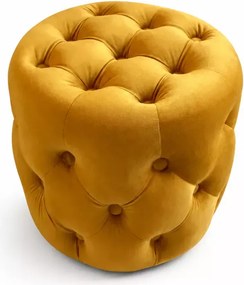 Nowoczesna Pufa Tapicerowana Okrągła Chesterfield Pixi 40 cm