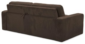 Brązowa sztruksowa rozkładana sofa 195 cm Nona – Makamii
