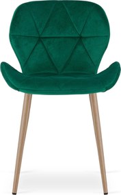 Krzesło do jadalni MANGO VELVET, zielone