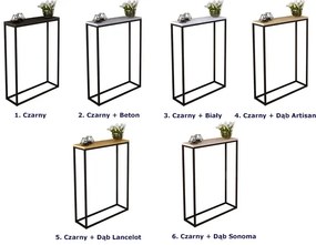 Industrialna konsola czarny + dąb lancelot K0-L38