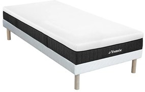 Zestaw 90 x 190 cm stelaż uniwersalny + materac o grub. 21 cm z 5-strefowymi sprężynami kieszeniowymi - CIDORA marki YSMÉE