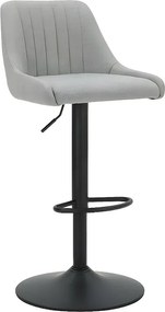 Hoker barowy z regulacją wysokości - tkanina - szary - NEDDY