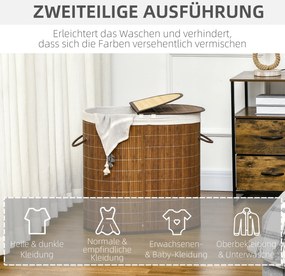 HOMCOM Kosz na pranie z pokrywą