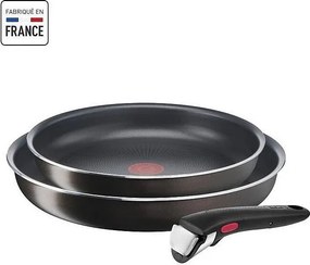 Patelnie Tefal Ingenio Easy Plus 24/28 cm nieprzywierające, odpinany uchwyt, nieindukcyjne, wyprodukowane we Francji