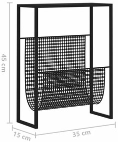 Czarny stalowy stojak na gazety - Frisso 3X