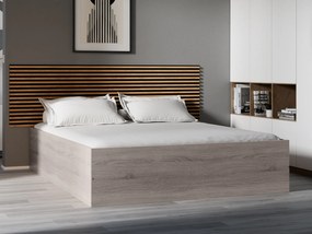 Łóżko BELLA 160 x 200 cm, dąb truflowy Stelaż: Ze stelażem listwowym rolowanym, Materac: Bez materaca