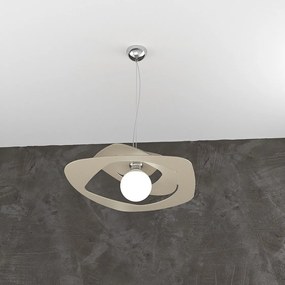 Nowoczesna lampa wisząca Warped Sand, 1 żarówka, średnica 50 cm, gniazdo E27, geometryczny wzór