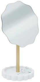 Lusterko kosmetyczne kwiatek MARBY z tacą na biżuterię, Ø 12,2 cm
