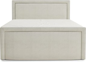 Kremowe łóżko kontynentalne ze schowkiem 160x200 cm Fresco – Maison de Rêve