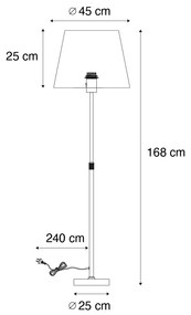 Lampa stojąca stalowa z kloszem czarnym 45 cm regulowana - Parte Nowoczesny Oswietlenie wewnetrzne