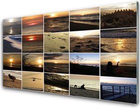 Szkło do Kuchni na Ścianę Szum Morskich Fal