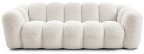 Biała sofa z materiału bouclé 232 cm Hippolyte – Bobochic Paris
