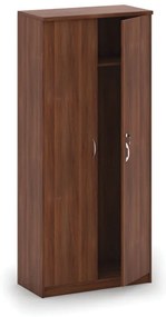 Szafa szatniowa MIRELLI z wysuwanym wieszakiem, 800 x 400 x 1800 mm, orzech