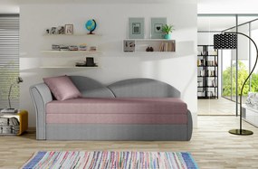 Sofa rozkładana z funkcją spania AGA szara/różowa lewa ELTAP