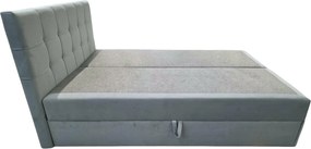 Tapicerowane łóżko boxspring DIRELIS TRINITY 160x200 cm szare Materac: Materac sprężynowy Bonell