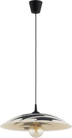 Lampa wisząca na lince ARMI 1xE27/15W/230V czarna/beżowa