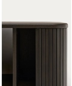 Ciemnobrązowa wisząca szafka pod umywalkę w dekorze jesionu 90x40 cm Mailen – Kave Home