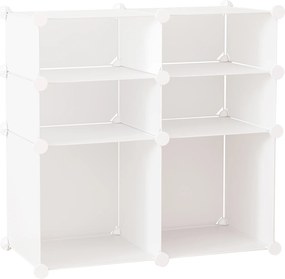 HOMCOM Szafka na Buty z Pudełkami Biała 75x37x73cm Regał na Ubrania Przechowywanie | Aosom PL