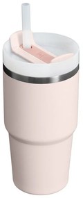 Jasnoróżowy termos ze słomką 600 ml Quencher H2.O FlowState – Stanley