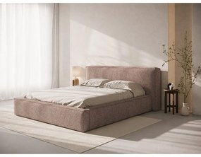 Jasnoróżowy tapicerowany zagłówek 249x100 cm Olivia – Micadoni
