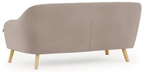 Beżowa 3-osobowa sofa CORANTI VELVET