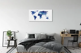 Obraz na szkle Niebieska mapa