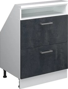 Szafka kuchenna na dach skośny czarny beton 60x46x81.6 r-line