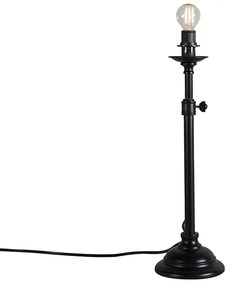 Klasyczna lampa stołowa czarna regulowana bez klosza - Accia