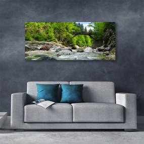 Obraz canvas Mostek w Cieniu Drzew