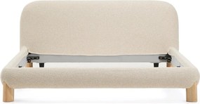 Beżowe tapicerowane łóżko dwuosobowe bez stelaża 160x200 cm Odina – Kave Home