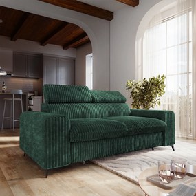 Masseno Sofa BENETE z funkcją spania - Butelkowa zieleń - TILIA 39