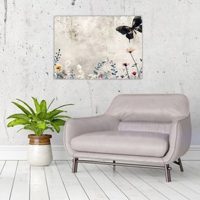 Obraz - Łąka w betonie (70x50 cm)
