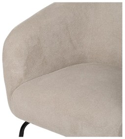 Beżowy fotel z tkaniny szenilowej Classic – Ixia
