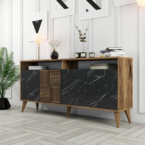 Szafka Milan Walnut and Black Marble