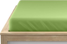 PrzytulneMieszkanie.pl Prześcieradło jersey z lycrą zielone 90 x 200 cm