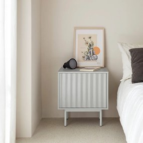 Jasnoszara szafka nocna z matowym wykończeniem Sierra – Teulat