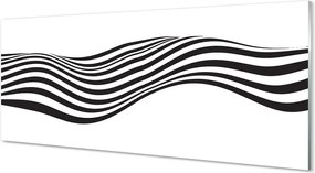 Panel szklany do Kuchni Falujący Wzór Zebry